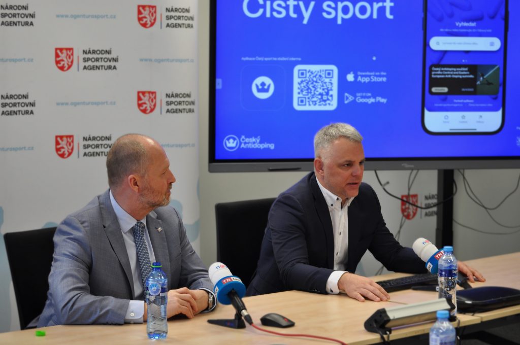 Tisková konference, Antidopingový výbor, Čistý sport, Martin Čížek, Ondřej Šebek